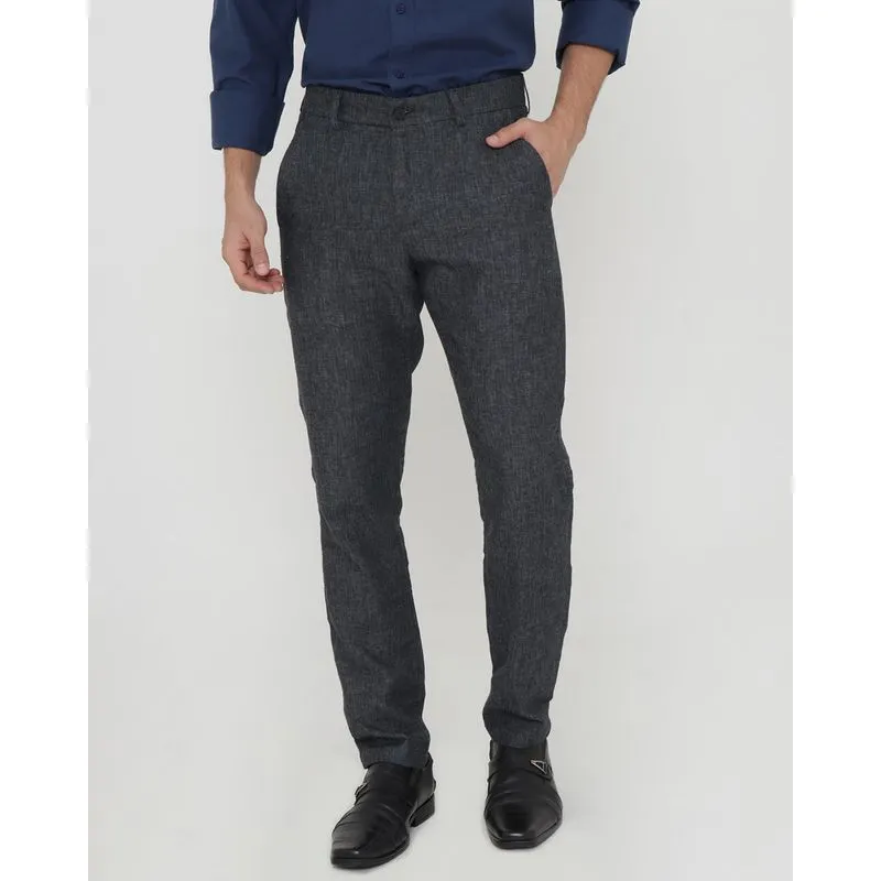 Calça Masculina Slim Alfaiataria Botonê Preta 50