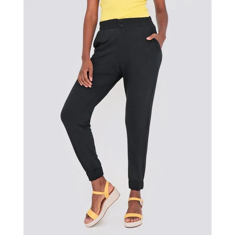 Calça Feminina Moletinho Jogger Preta G
