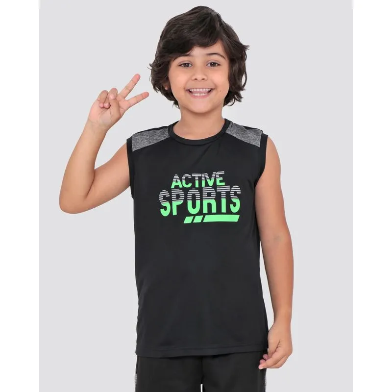 Regata Infantil Esportiva Neon Preta 4