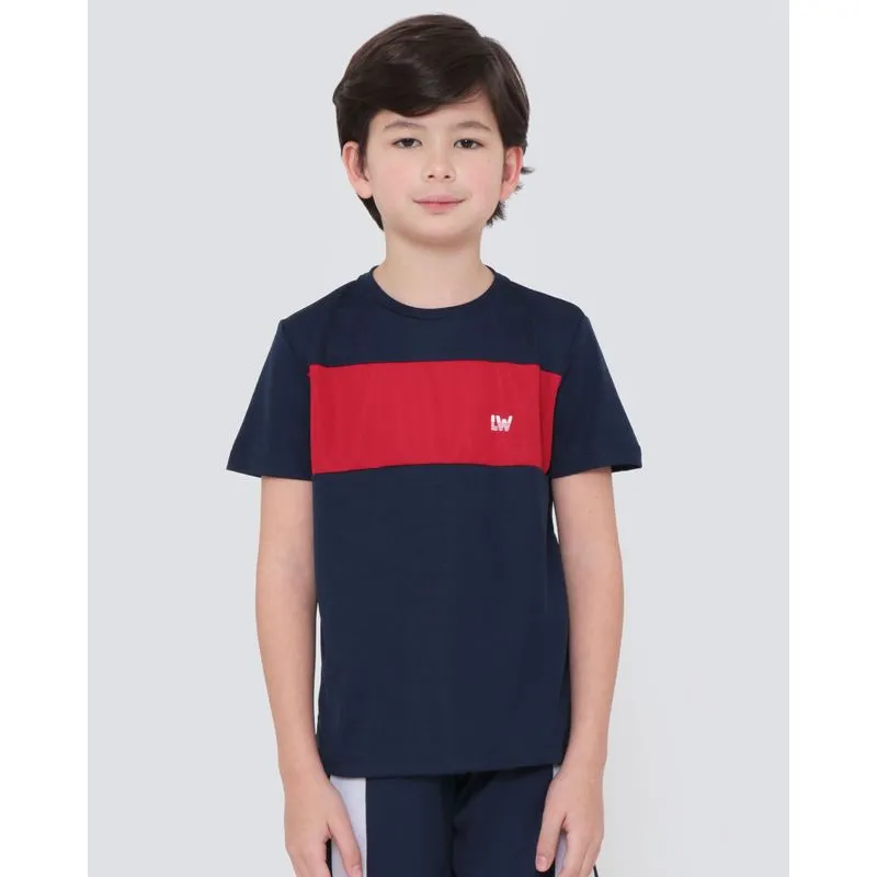 Camiseta Infantil Esportiva Manga Curta Azul Marinho 4