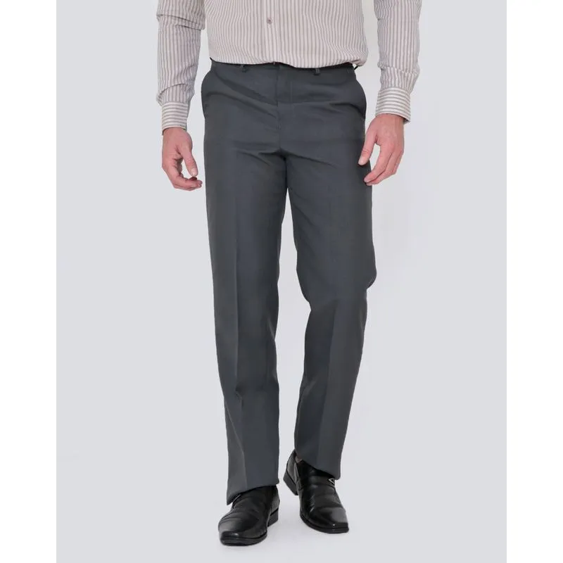 Calça Social Masculina Lisa Cinza Chumbo 50