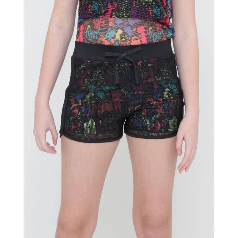 Short Juvenil Tela Estampa Space Jam Looney Tunes Preto 14