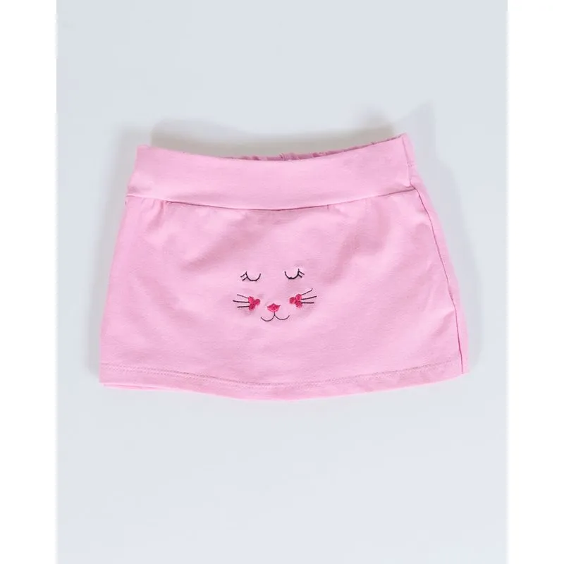 Short Saia Bebê Gato Rosa Claro 2