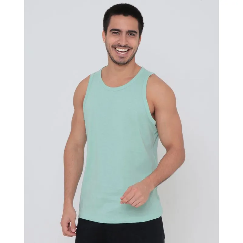 Regata Masculina Básica Verde Claro P