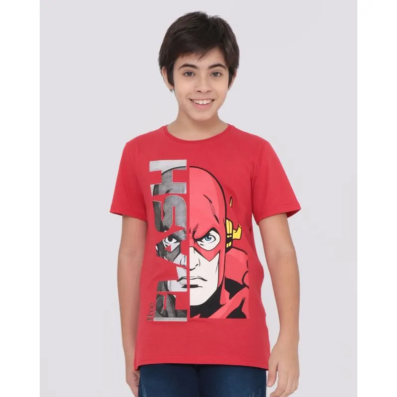 Camiseta Juvenil The Flash Liga da Justiça Vermelha 12