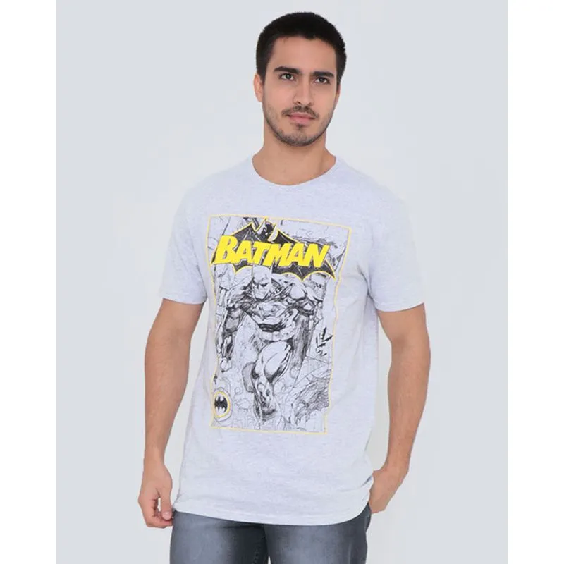 Camiseta Estampa Batman Liga Da Justiça Cinza Claro P