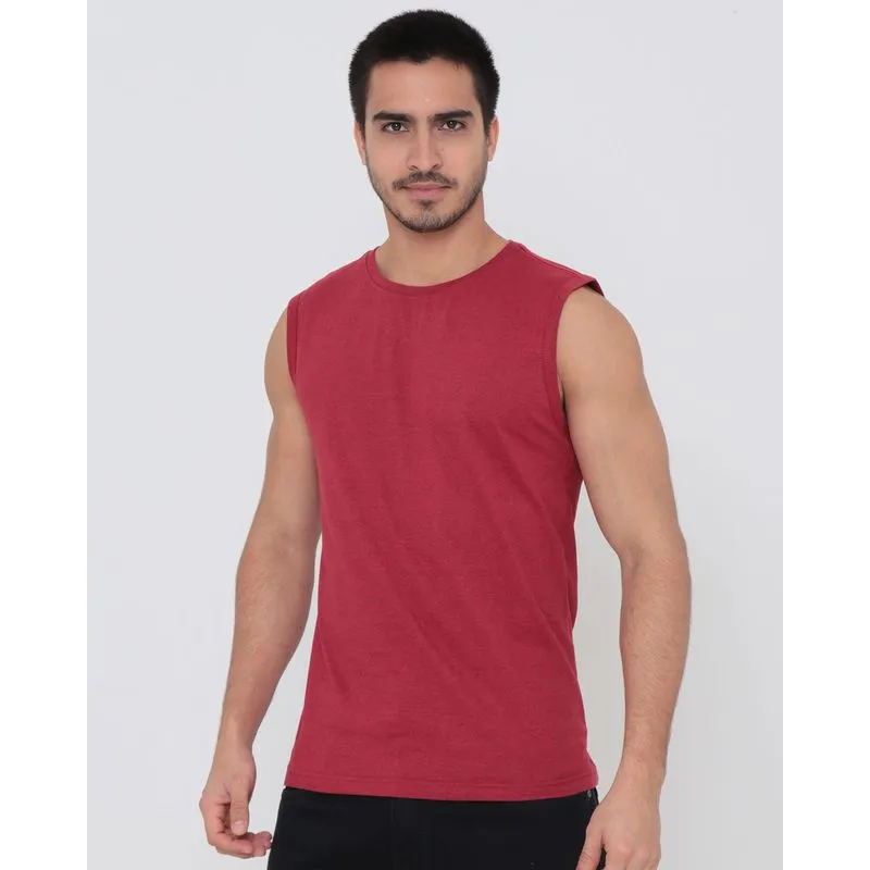 Regata Masculina Básica Mescla Vermelha P