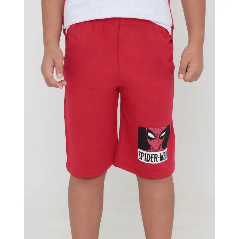 Bermuda Infantil Moletinho Homem Aranha Marvel Vermelha 8