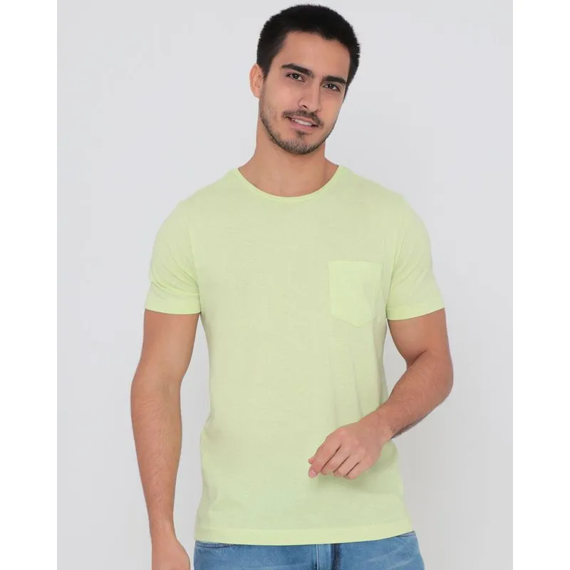 Camiseta Básica Bolso Verde M