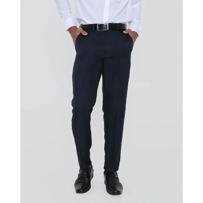 Calça Social Masculina Estampada Xadrez Marinho 48