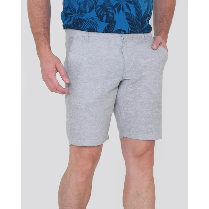Bermuda Masculina Sarja Listrada Cinza 42