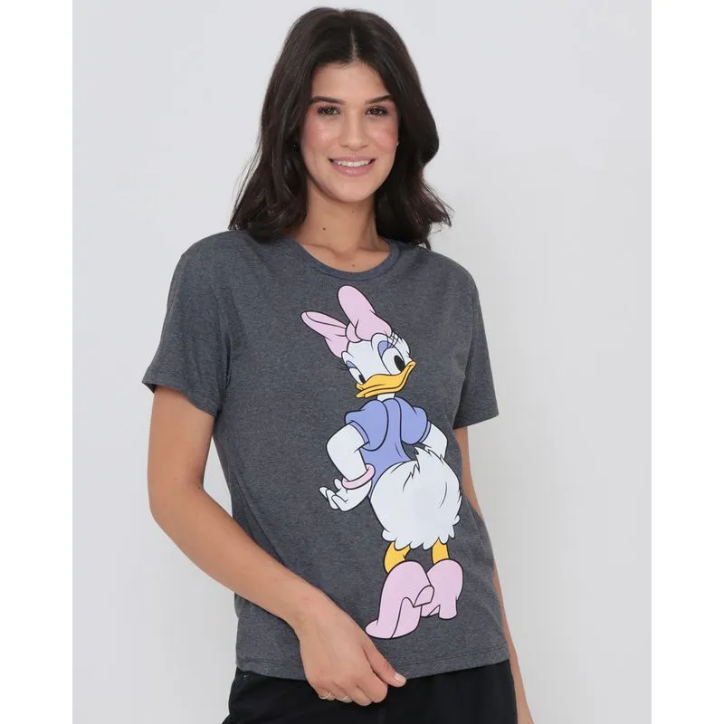 Blusa Estampa Margarida Disney Cinza G