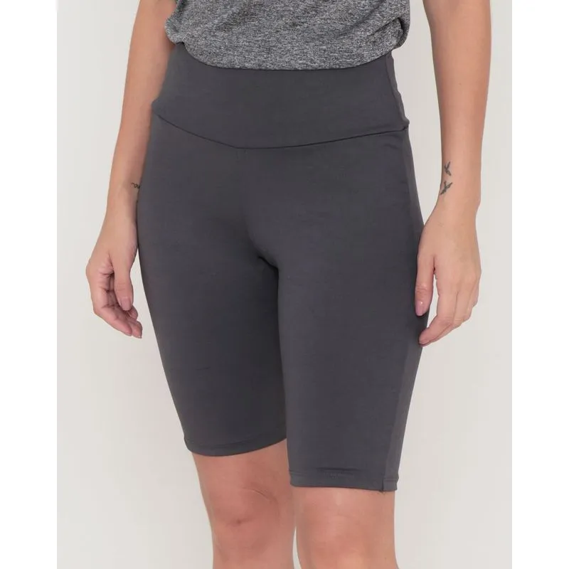 Bermuda Fitness Ciclista Básica Lisa Cinza G