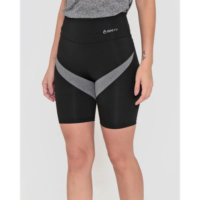 Bermuda Fitness Ciclista Recortes Preta G