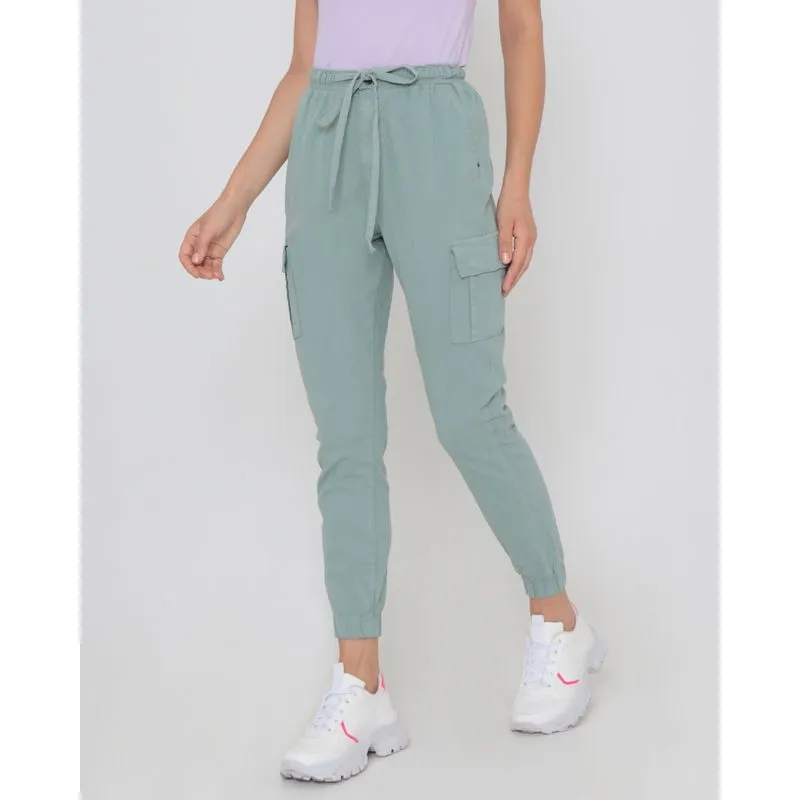 Calça Feminina Sarja Jogger Verde 46