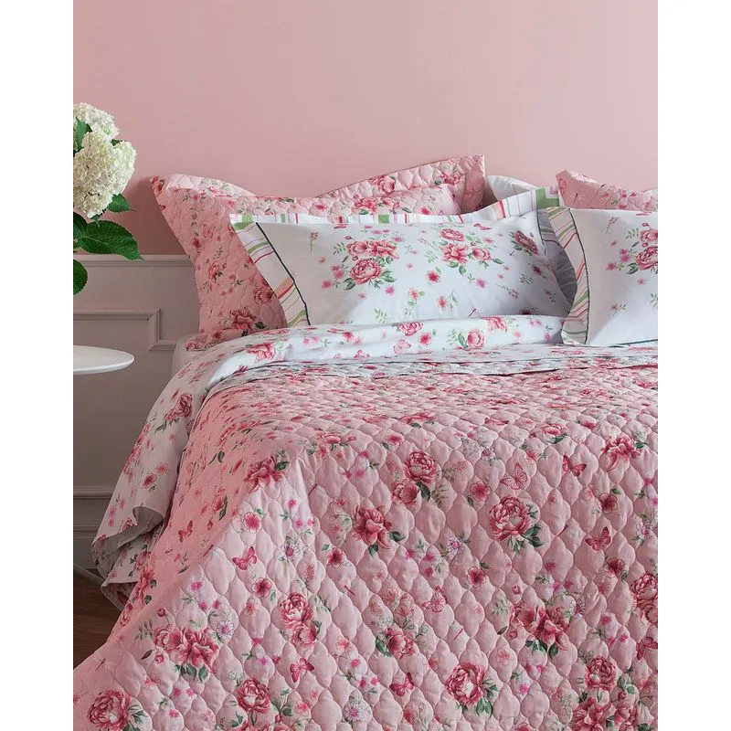 Jogo De Cama Casal Andreza Floral Branco UN