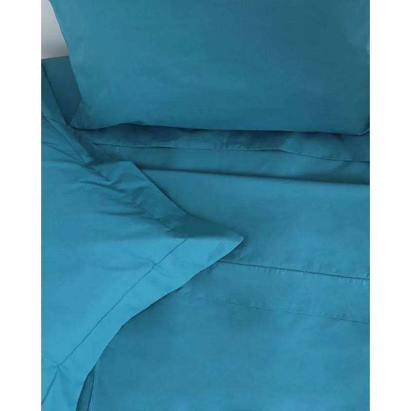 Jogo De Cama Percal 200 Fios Casal Andreza Azul UN