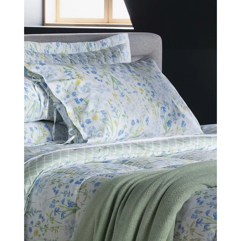 Jogo de Cama Solteiro Percal Andreza Floral Branco UN