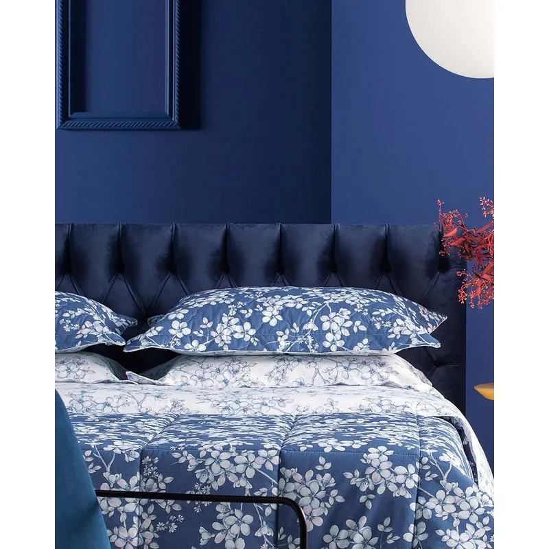 Jogo De Cama Percal 200 Fios King Andreza Floral Branco UN