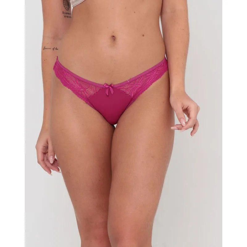 Calcinha Avulsa Fio Dental Renda Rosa M