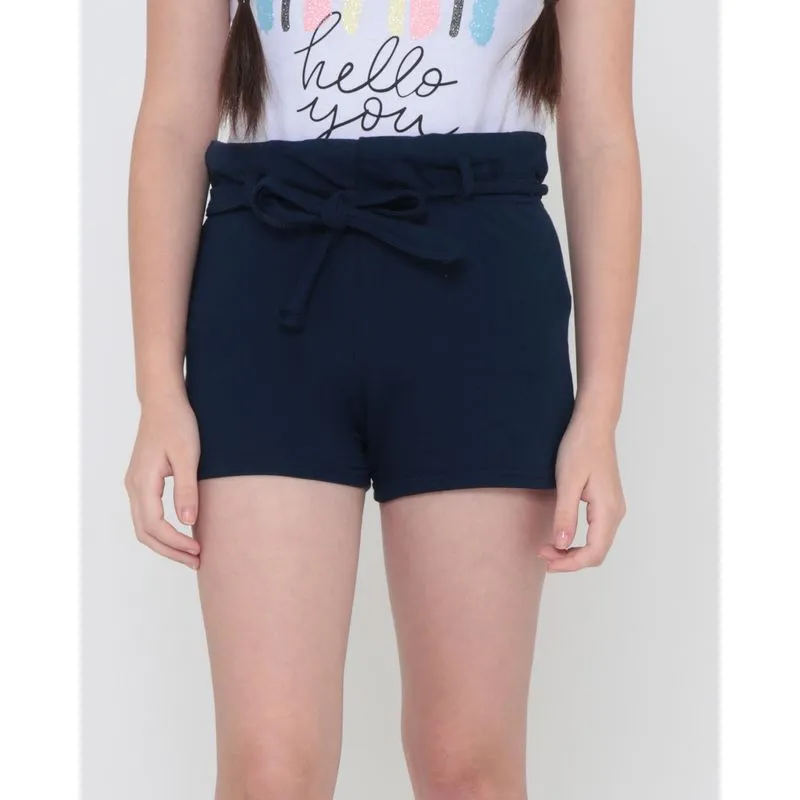Short Moletinho Juvenil Clochard Liso Azul Marinho 10