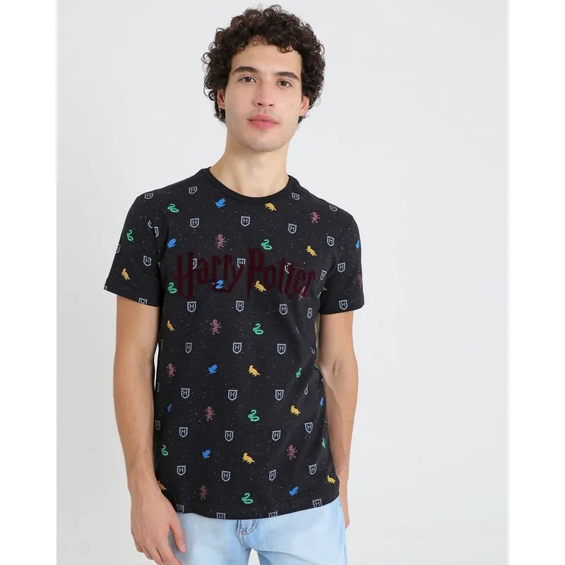 Camiseta Masculina Harry Potter Warner Preta XGG