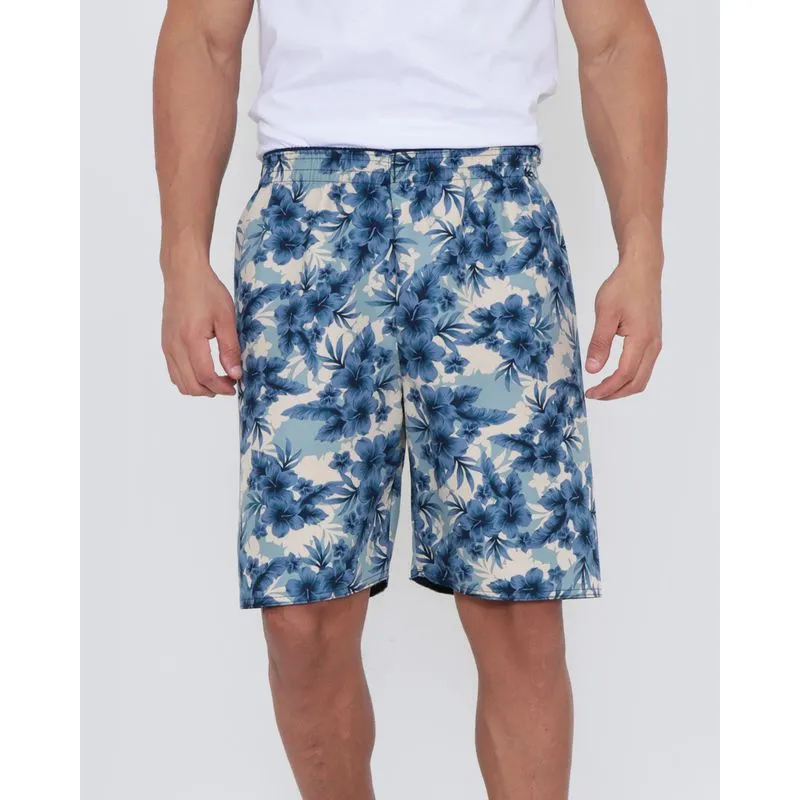Bermuda Masculina Surf Estampada Floral Bege M