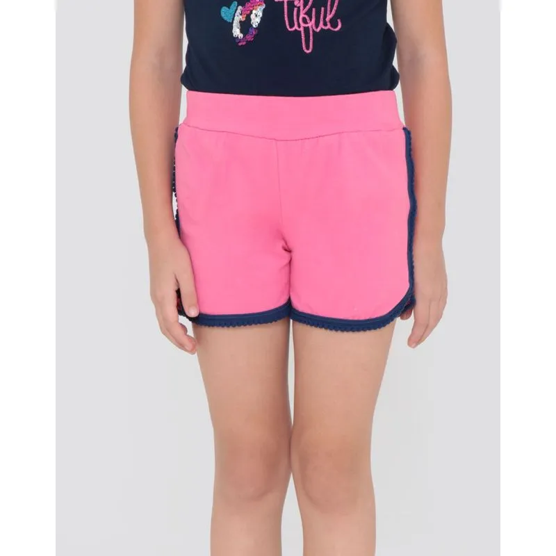 Short Infantil Pompom Rosa 4