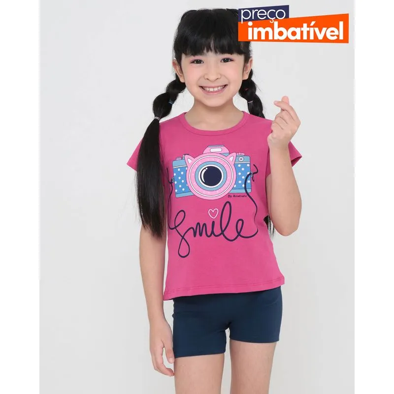 Conjunto Infantil Máquina Smile Rosa 8