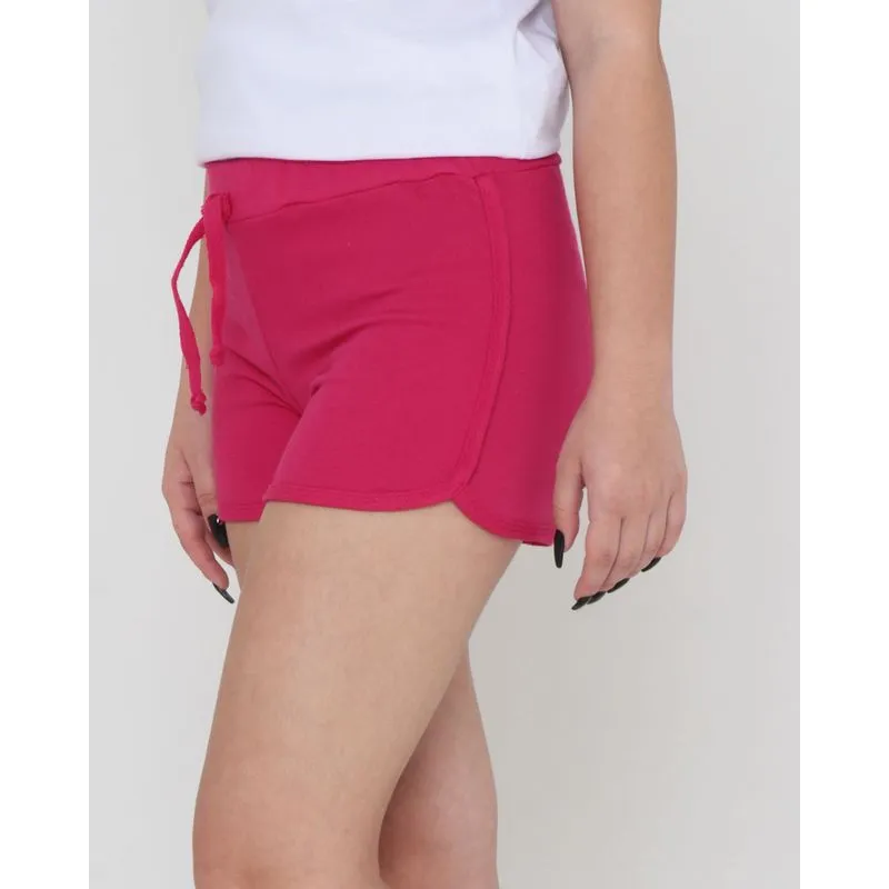 Short Juvenil Moletinho Boxer Rosa Pink 16