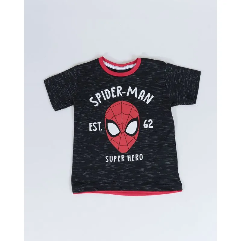 Camiseta Bebê Flamê Marvel Homem-Aranha Preta 2