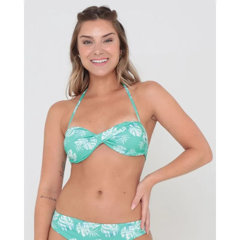 Biquíni Avulso Top Com Bojo Tomara Que Caia Floral Verde GG