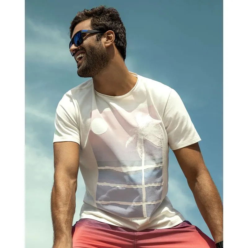 Camiseta Surf Estampa Degradê Off White M