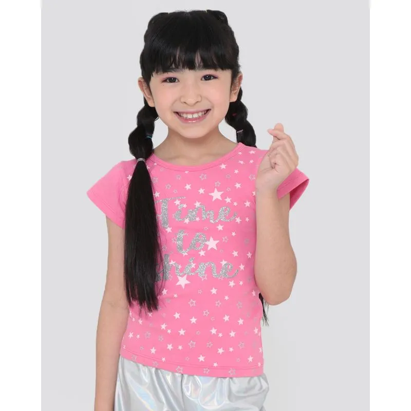 Blusa Infantil Estampa Estrelas Rosa 6