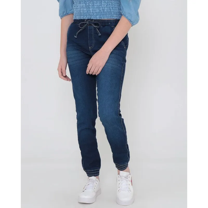 Calça Jeans Juvenil Jogger Azul 14