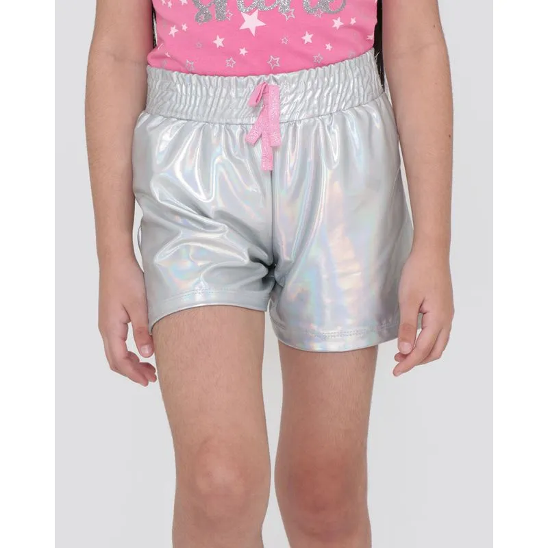 Short Infantil Furta-Cor Metalizado Cinza 14