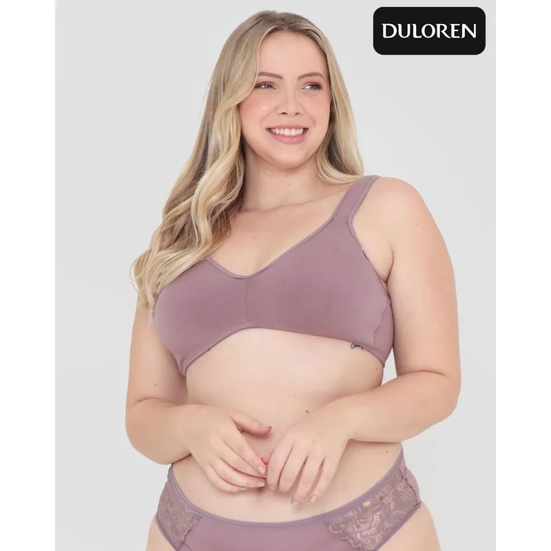 Sutiã Plus Size Feminino Duloren Sem Bojo Lilás 50