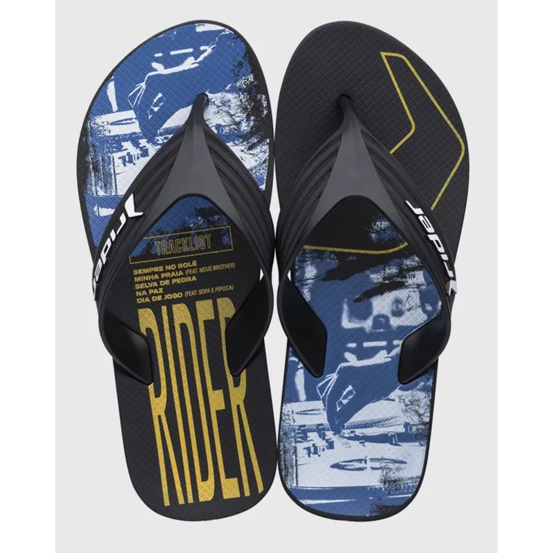 Chinelo Rider Masculino Storm Estampado Preto 43/44