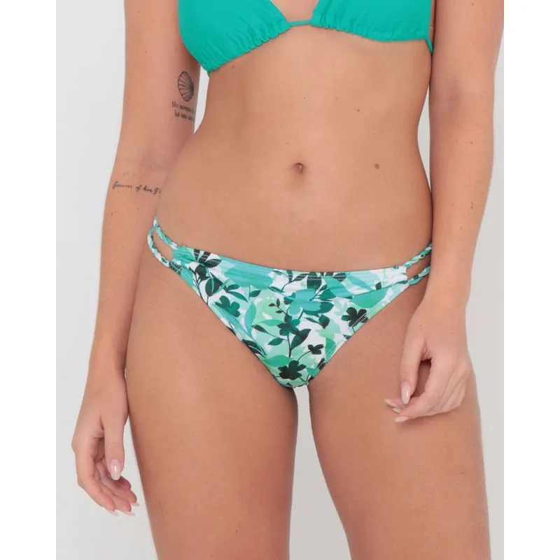 Biquíni Avulso Calcinha Franzida Floral Verde GG