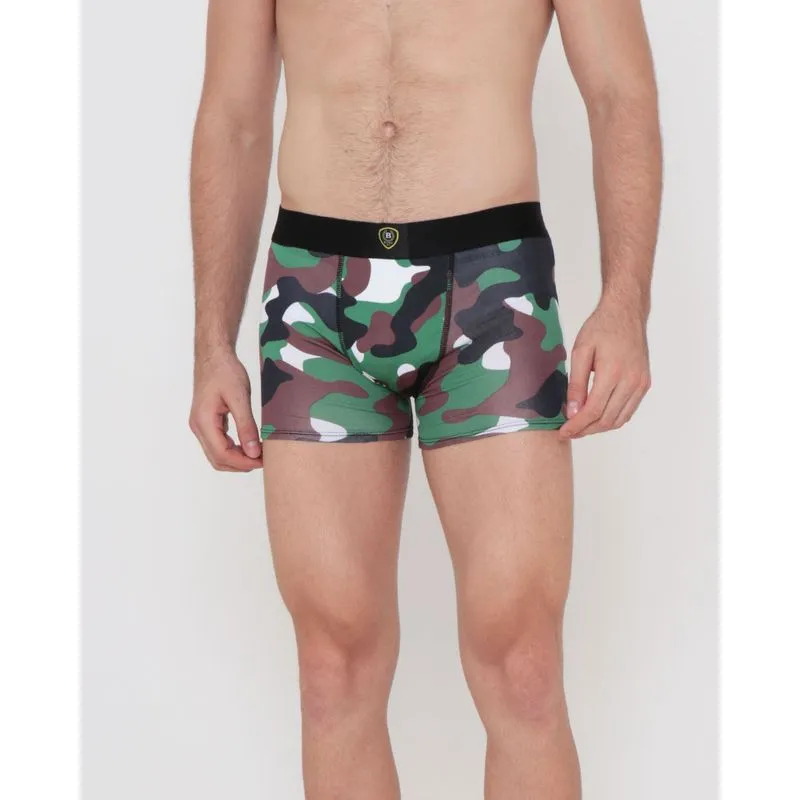 Cueca Boxer Microfibra Camuflada Preta M