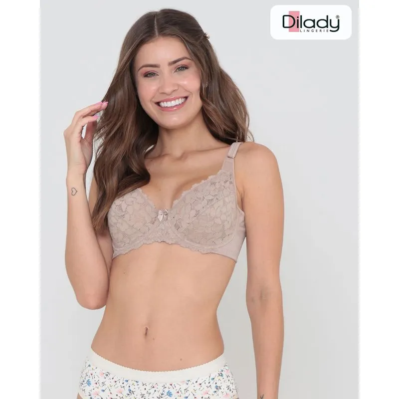 Sutiã Firmador Avulso Sem Bojo Liso Dilady Bege 52