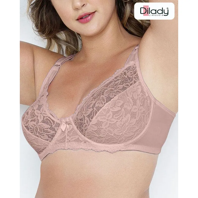 Sutiã Sem Bojo Dilady Sustentação Rosa Claro 46