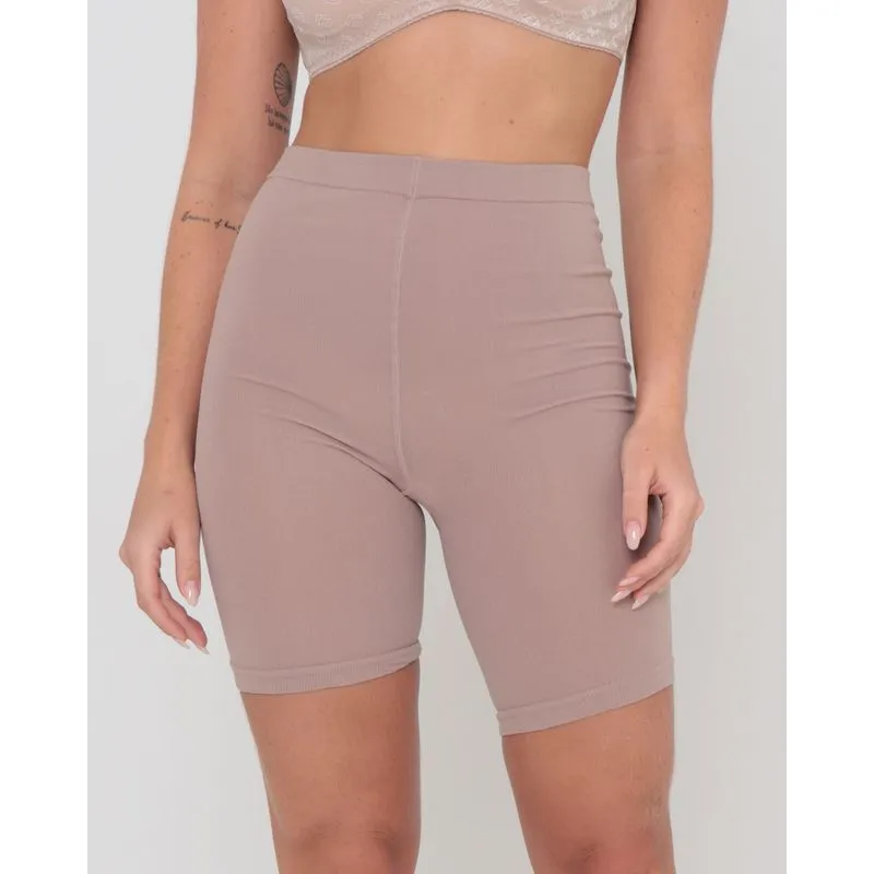 Bermuda Feminina Modeladora Alta DeMillus Bege UN