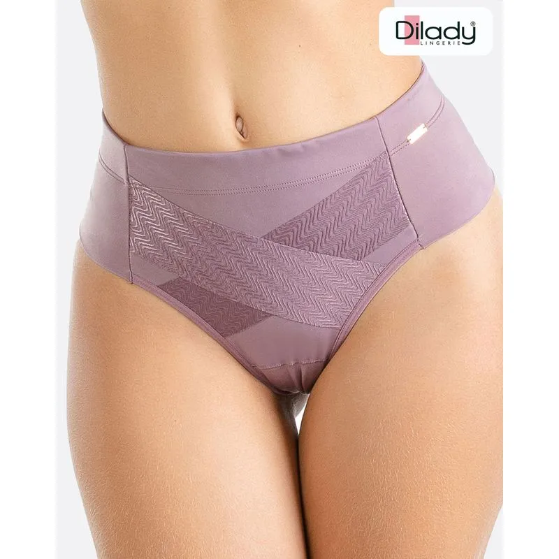 Calcinha Cinta Modeladora Fio Dental Dilady Lilás Claro P