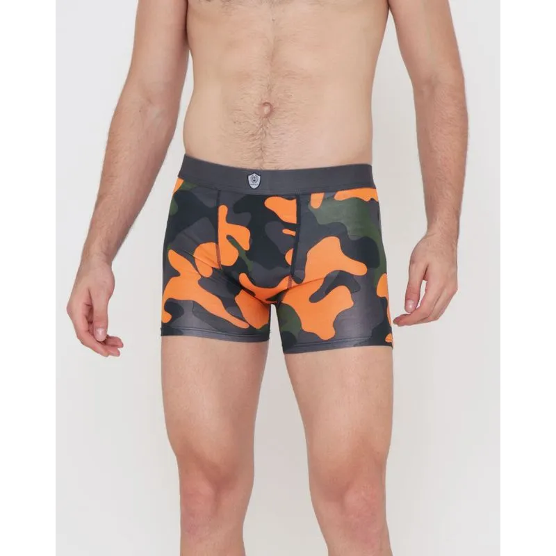 Cueca Boxer Malha Estampada Laranja 66211000033084M
