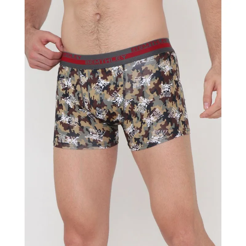 Cueca Boxer Microfibra Estampada Bege 66211000033029GG