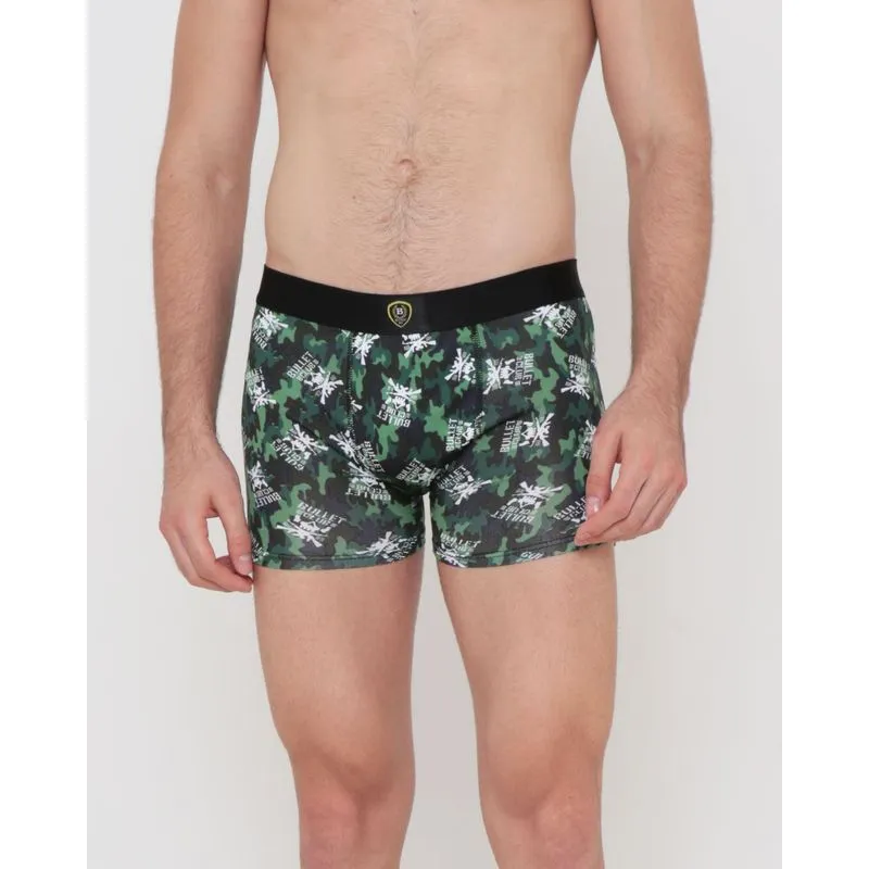 Cueca Boxer Malha Estampada Verde Escuro 66211000033172M