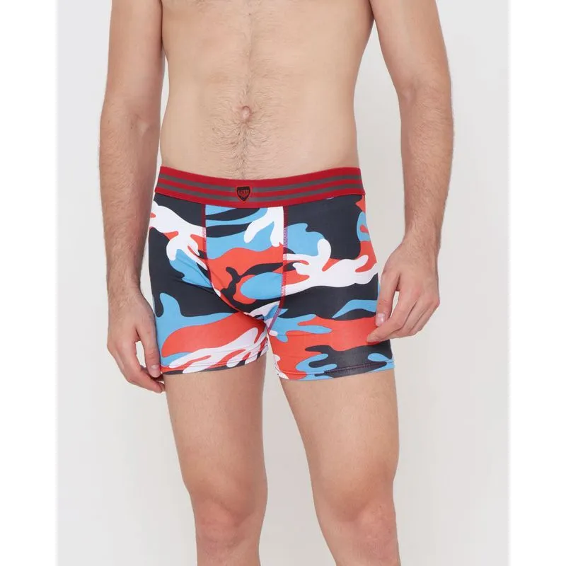 Cueca Boxer Malha Estampada Vermelho M