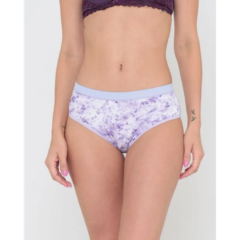 Calcinha Alta Avulsa Algodão Tie Dye Lilás G