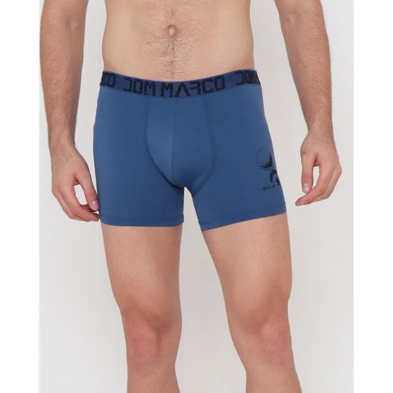 Cueca Boxer Microfibra Estampada Azul G